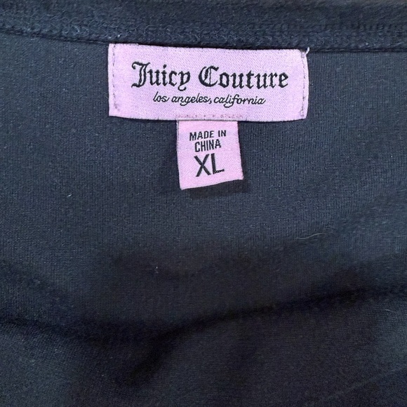 Juicy Couture Women’s Sz XL Black Studded Velvet Tube Top - Picture 5 of 5